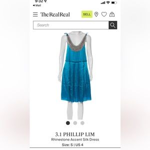 3.1 Phillip Lim blue silk dress